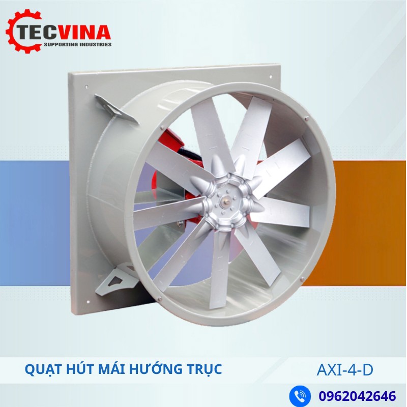 Quạt thông gió nhà xưởng hút mái hướng trục AXI-4-D